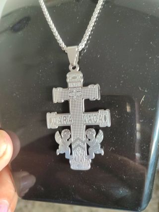 Cruz  de Caravaca con Cadena Plata