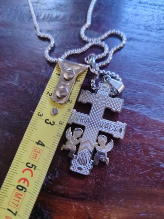 Cruz  de Caravaca con Cadena Plata