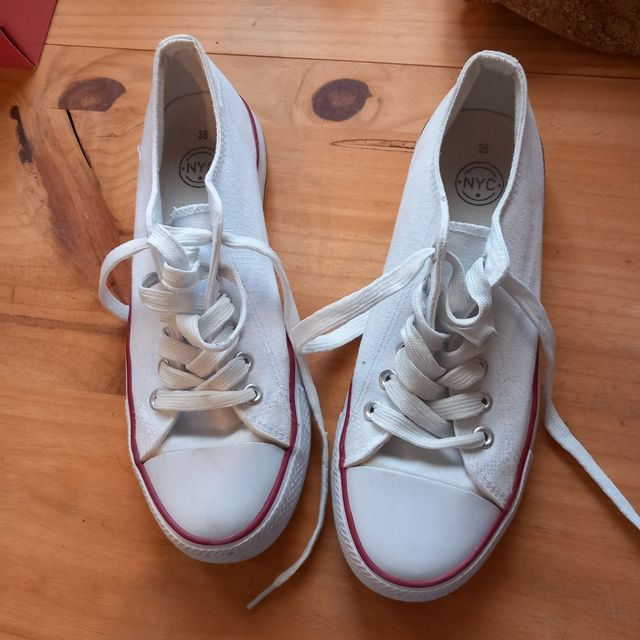 Bambas NYC blancas. talla 38. REBAJO 8€