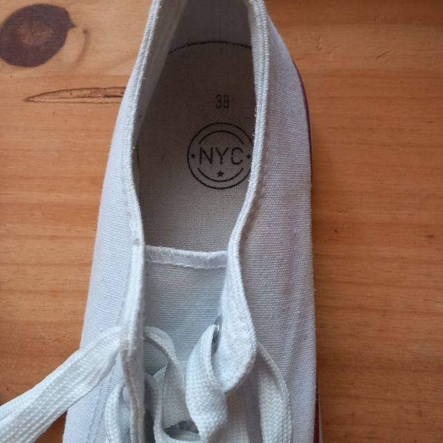 Bambas NYC blancas. talla 38. REBAJO 8€