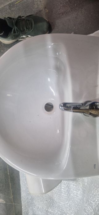 Lavabo de pie Roca porcelana blanco