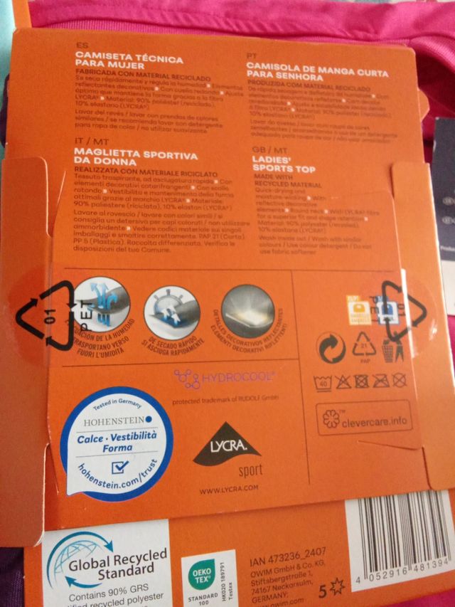 Camiseta Técnica CRIVIT Mujer Talla S