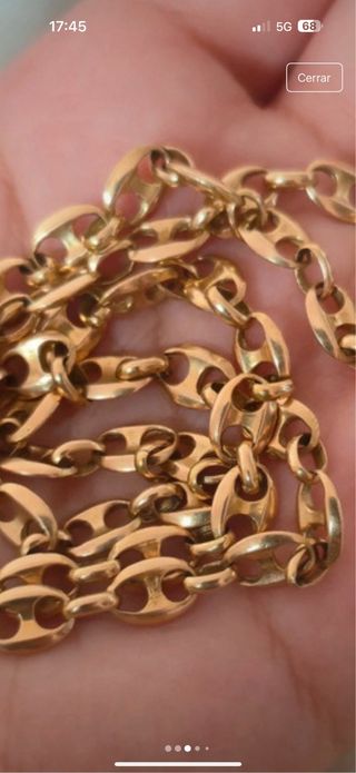 Cadena de oro 18k Calabrote o Grano de Café 