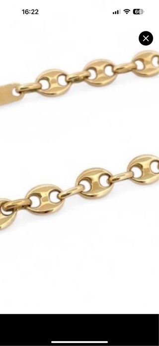 Cadena de oro 18k Calabrote o Grano de Café 