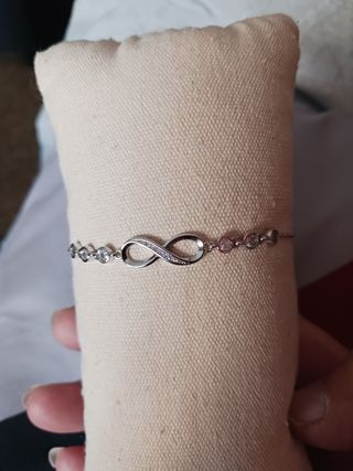 Pulsera Plata 925 Infinito Ajustable
