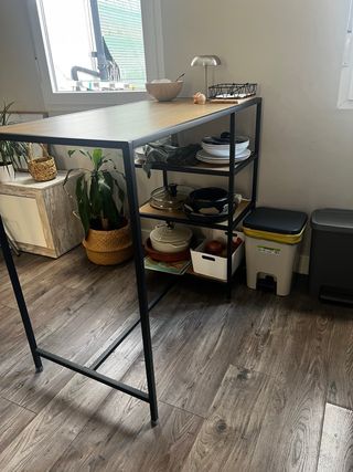 Mesa alta bar JYSK Roble/Negro 60x120