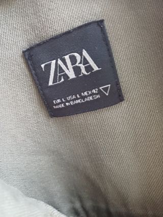 Camisa vaquera Zara hombre verde talla L