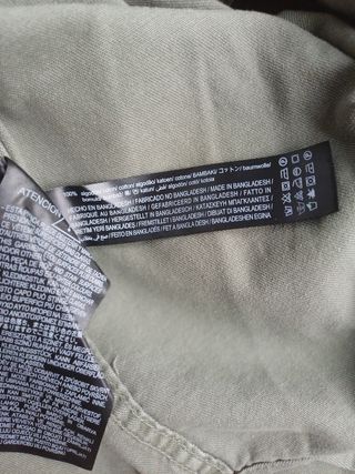 Camisa vaquera Zara hombre verde talla L