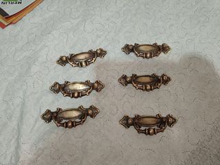 Tiradores vintage de metal (6 unidades)