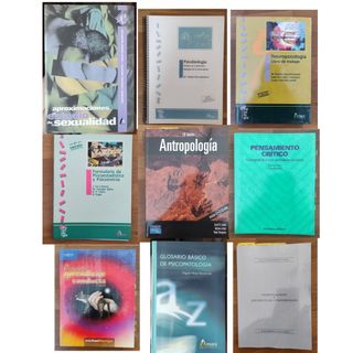 Lote 9 libros carrera Psicología