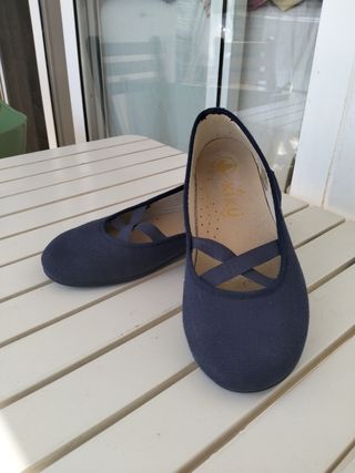 Zapatillas bailarinas Kiku niña azul