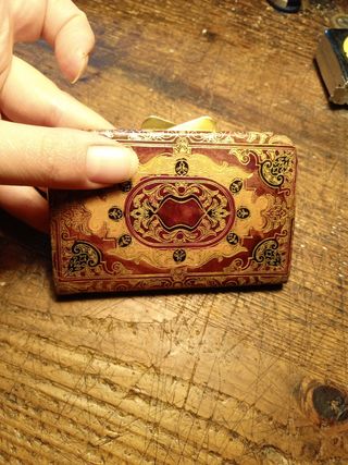 Set portafoglio e portamonete vintage pelle