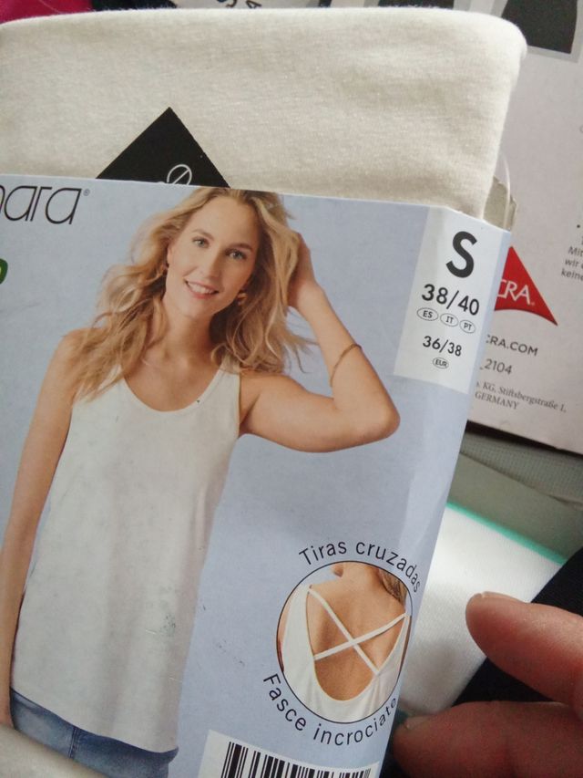 Camiseta Esmara Algodón Orgánico Blanca Talla S