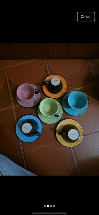 Set 6 Tazzine Ceramica Colorate