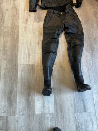 Traje de moto de cuero para hombre 