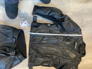 Traje de moto de cuero para hombre 