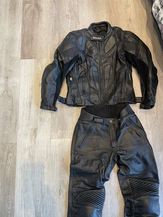 Traje de moto de cuero para hombre 