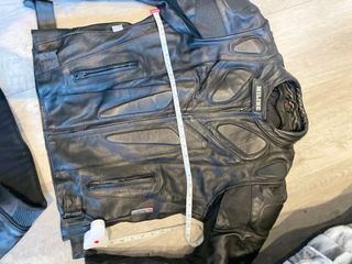 Traje de moto de cuero para hombre 