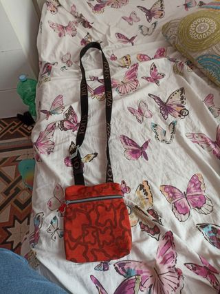 Borsa a tracolla Tous rossa con fantasia