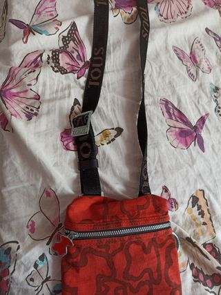 Borsa a tracolla Tous rossa con fantasia