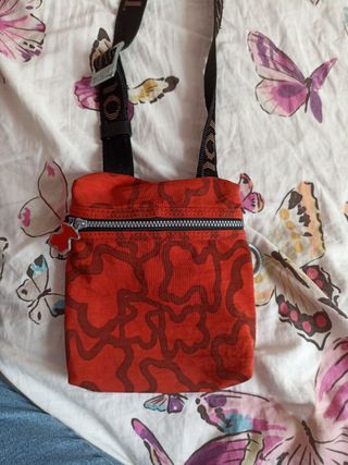 Borsa a tracolla Tous rossa con fantasia