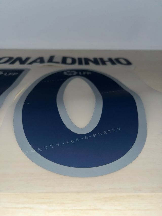 Serigrafía dorsal Ronaldinho 10 FC Barcelona 03-04