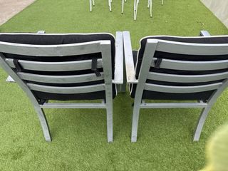 2 Sillones de terraza metal y tela