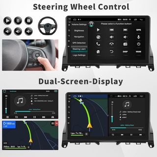 Radio Android 13 9'' Mercedes W204 GPS WiFi Cámara