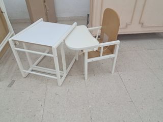 Liquidación TRONA EVOLUTIVA MADERA. Mesa y Silla.