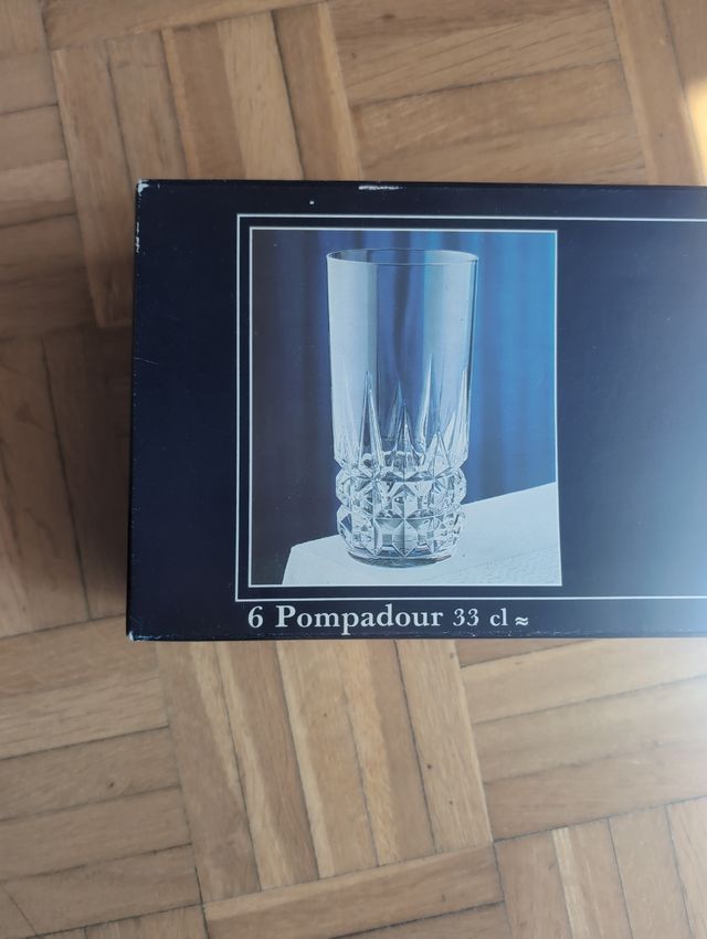 6 Vasos Cristal d'Arques Pompadour 33cl