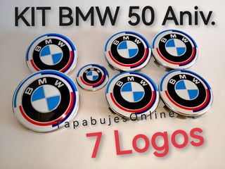 KIT COMPLETO 7 LOGOS PARA COCHE BMW 50 Aniversario