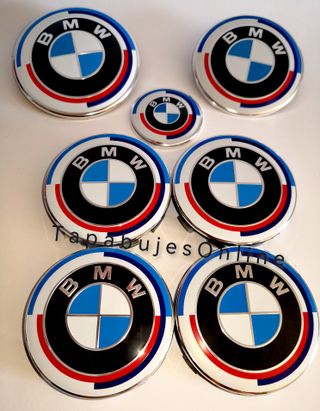 KIT COMPLETO 7 LOGOS PARA COCHE BMW 50 Aniversario