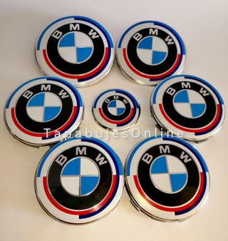 KIT COMPLETO 7 LOGOS PARA COCHE BMW 50 Aniversario