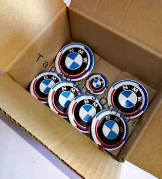 KIT COMPLETO 7 LOGOS PARA COCHE BMW 50 Aniversario