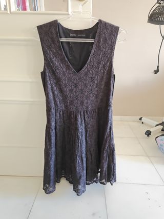Vestido Zara Negro Encaje