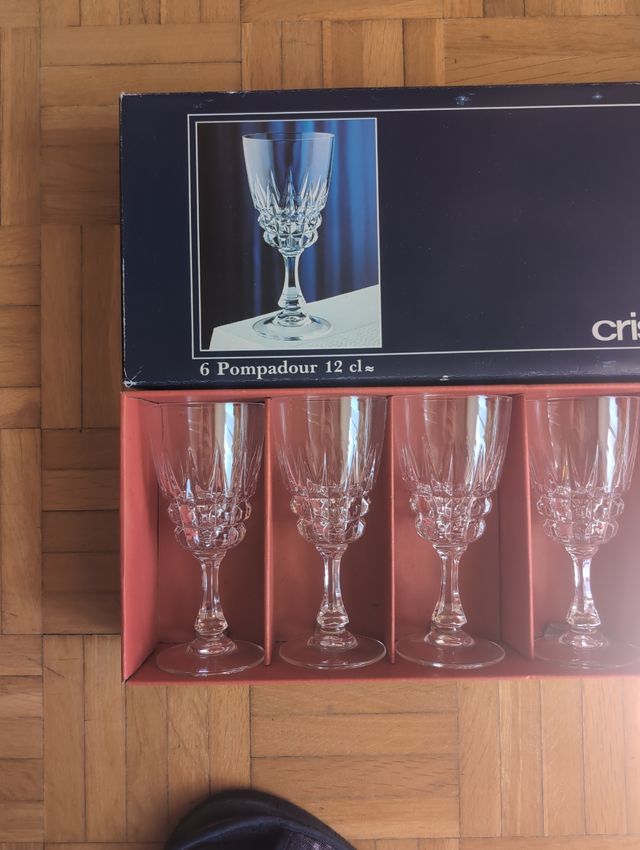 5 Copas cristal d'arques Pompadour 12 cl