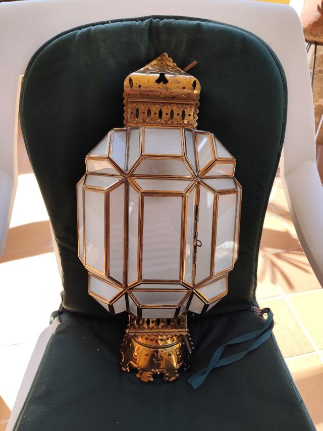 Aplique Granadino Metal y Cristal Dorado