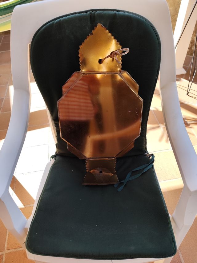 Aplique Granadino Metal y Cristal Dorado