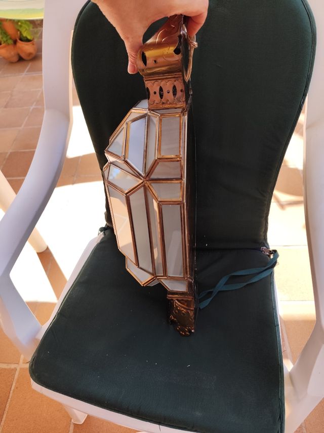 Aplique Granadino Metal y Cristal Dorado