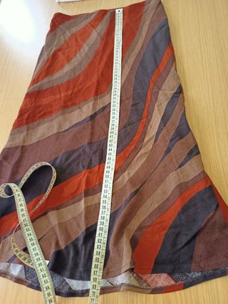 Falda midi estampada rayas M/38