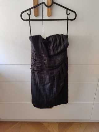 Vestido palabra de honor negro