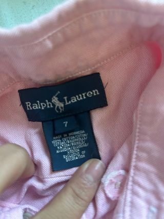 Camisa Ralph Lauren Rosa talla 7