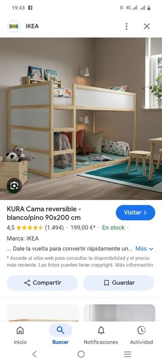 Cama alta infantil IKEA