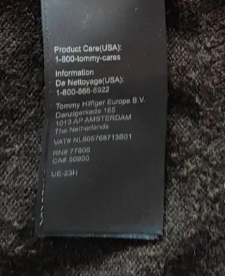 Jersey Tommy Hilfiger Algodón-Cachemira XL Gris Os