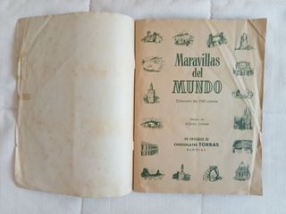 Álbum Cromos Maravillas del Mundo Torras Completo 