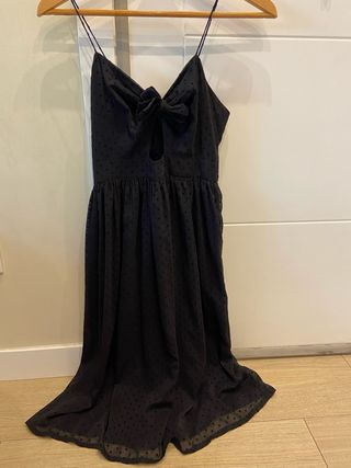 Vestido Zara Negro con Lazo
