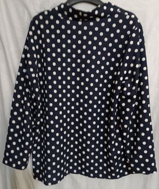Chaqueta de mujer azul y blanca lunares XL