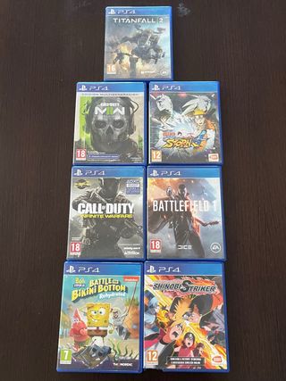Lote 7 Juegos PS4: Titanfall 2, Call of Duty, Naru