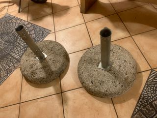 Soportes para sombrilla de piedra x 2
