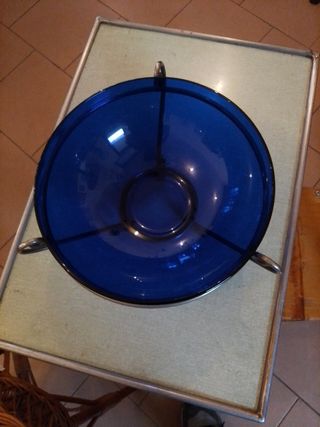 Centrotavola vetro blu